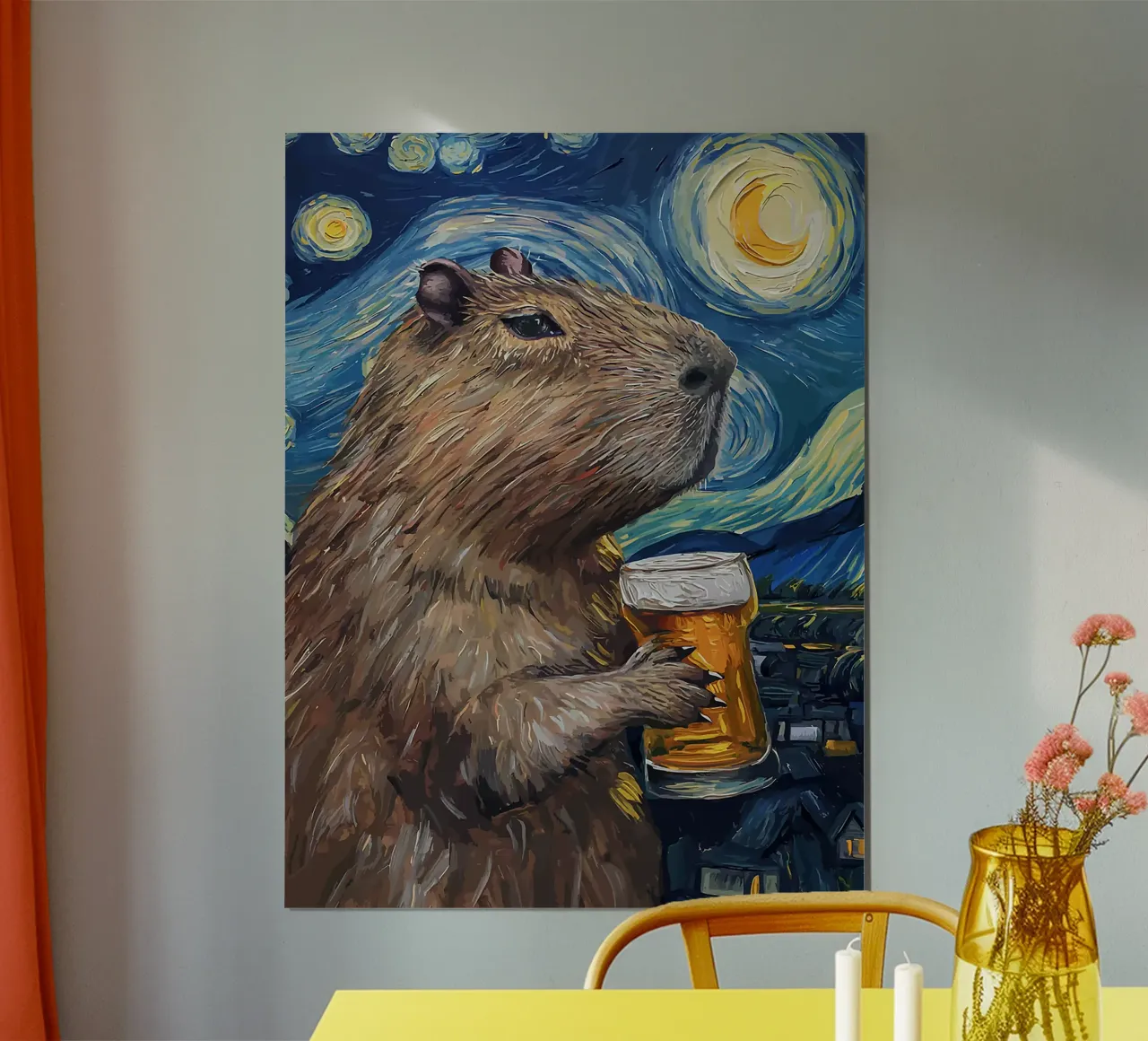 Capibara Notte stellata poster da Hannah Meyer