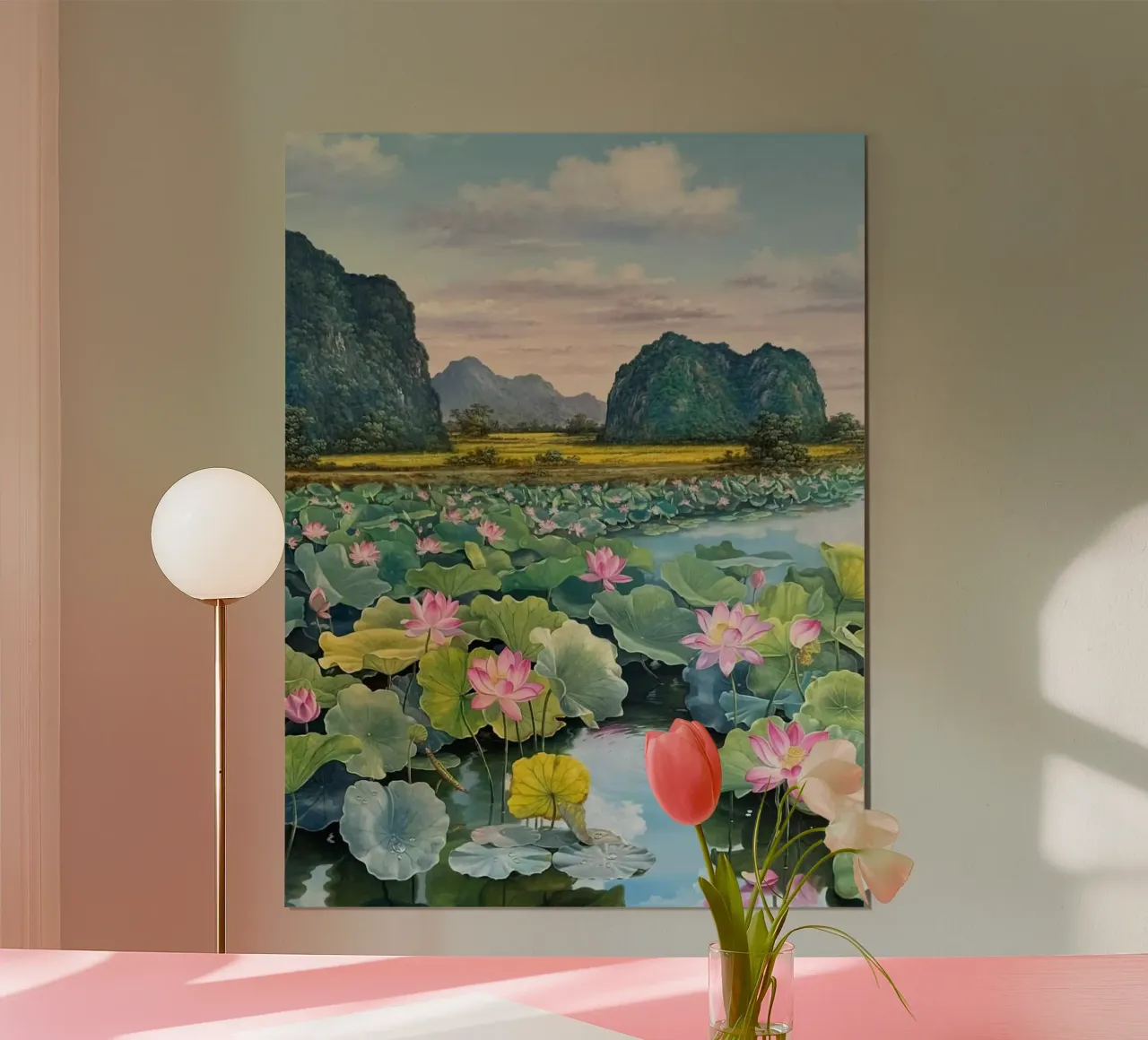 cactus lake poster con telaio in plastica da miracle