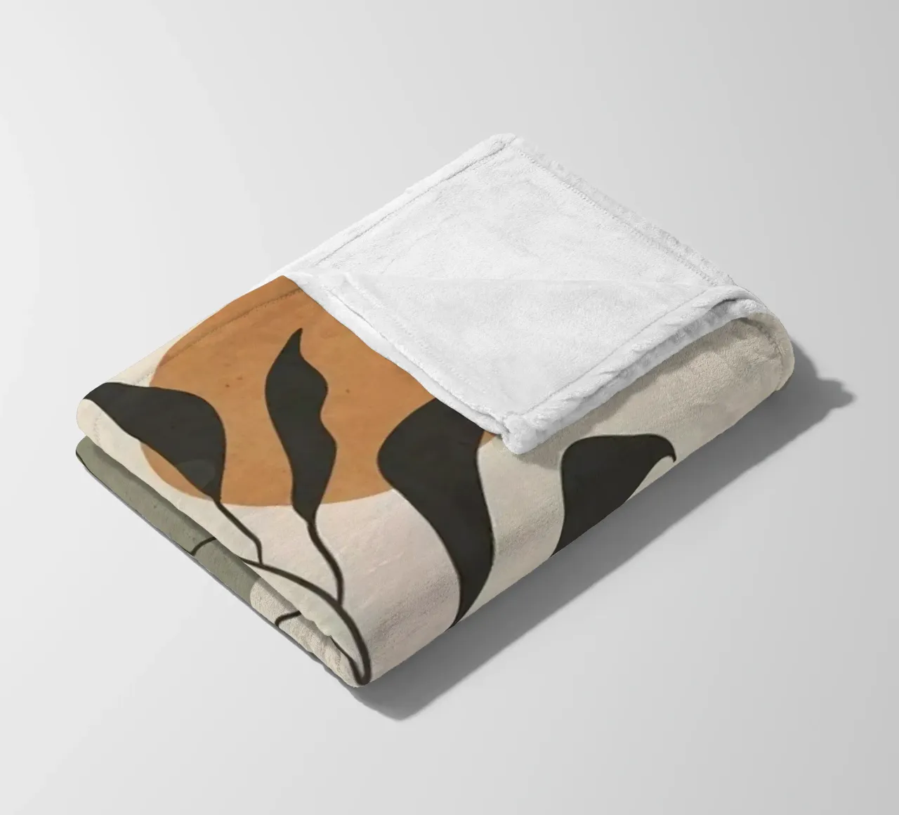 leaf moon shape coperta in pile da miracle