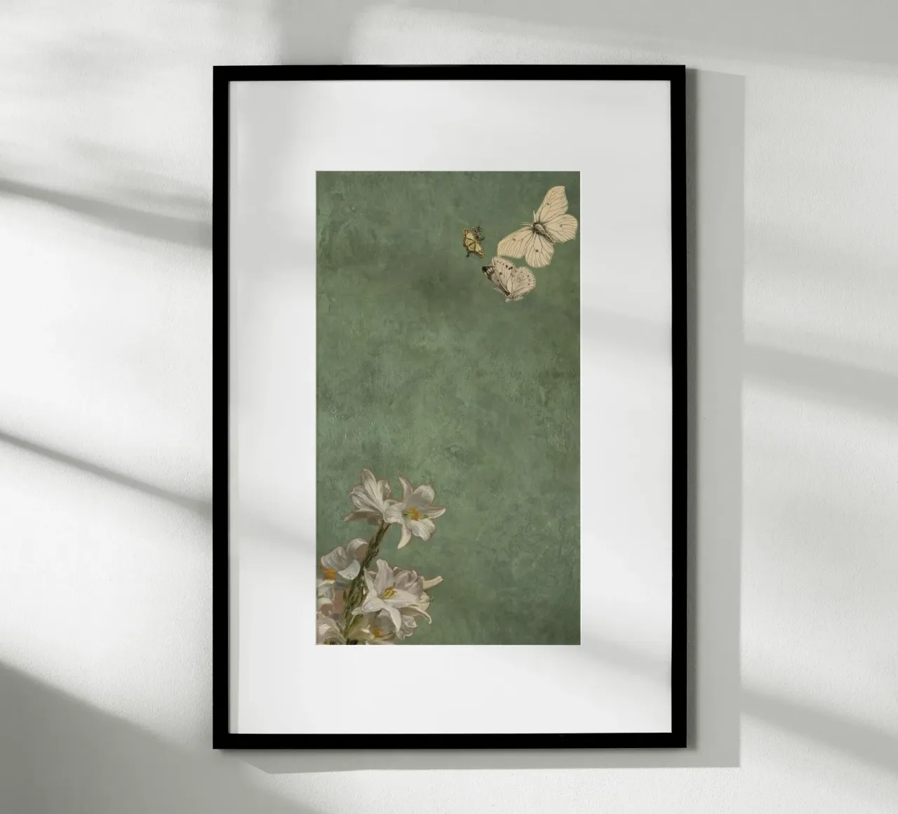 flower butterfly poster con telaio in plastica da miracle