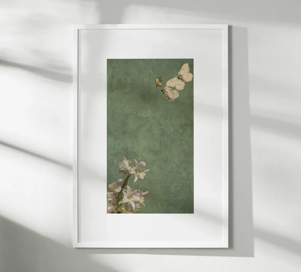 flower butterfly poster con telaio in plastica da miracle