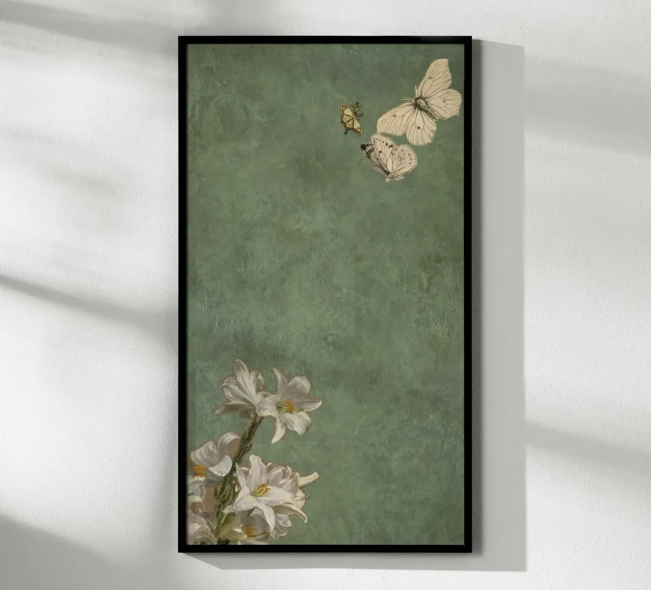 flower butterfly poster con telaio in plastica da miracle