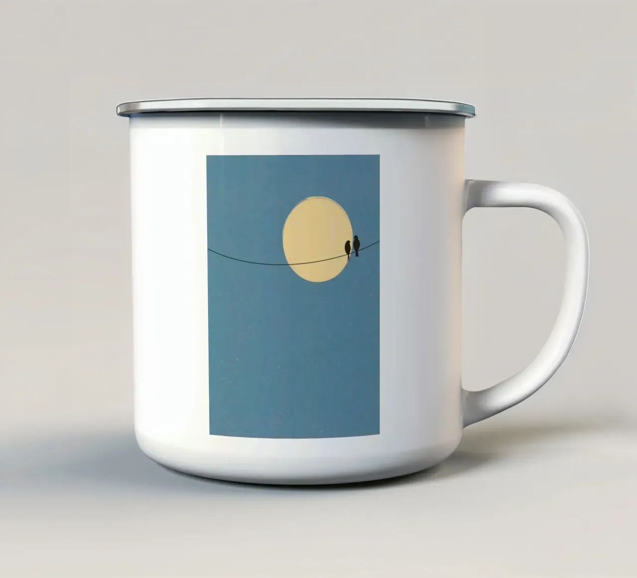 couple bird moon tazza in smalto da lifeline