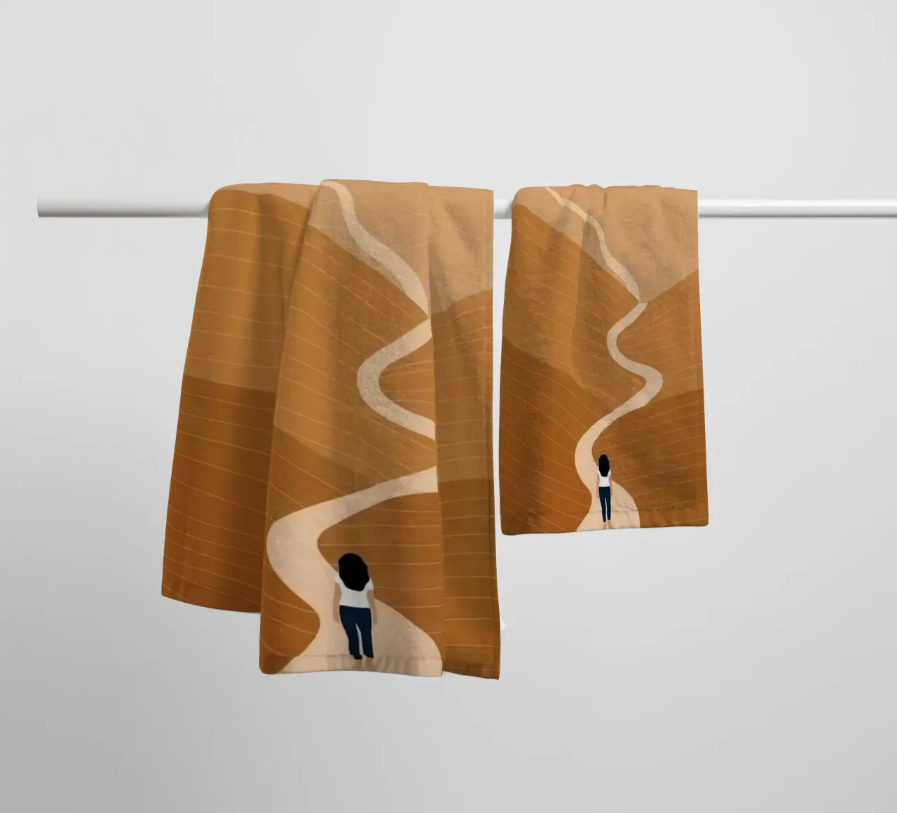 run through curve road asciugamano da bagno da lifeline