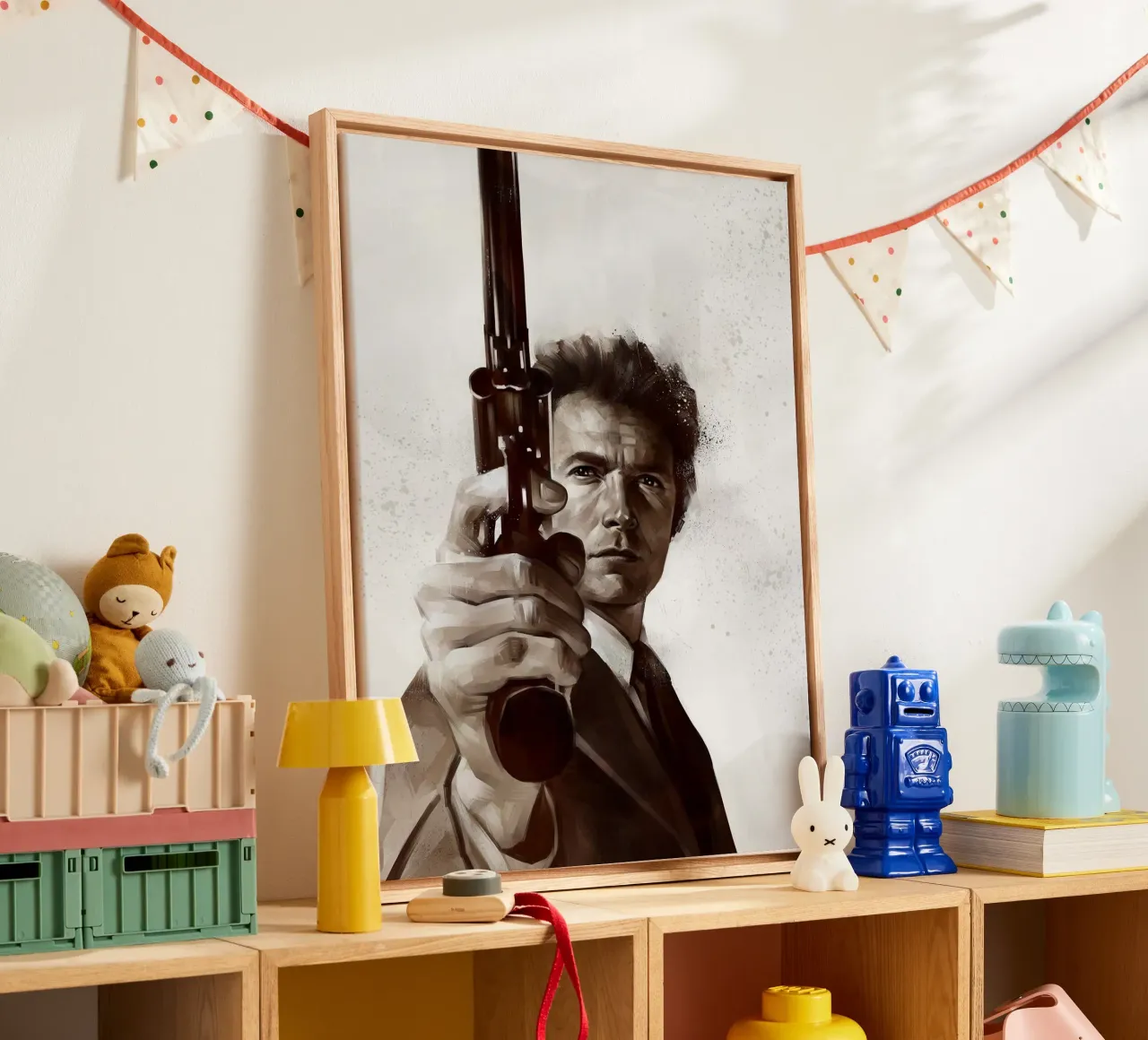 Vuile Harry IV canvas met Baklijst van Oscar