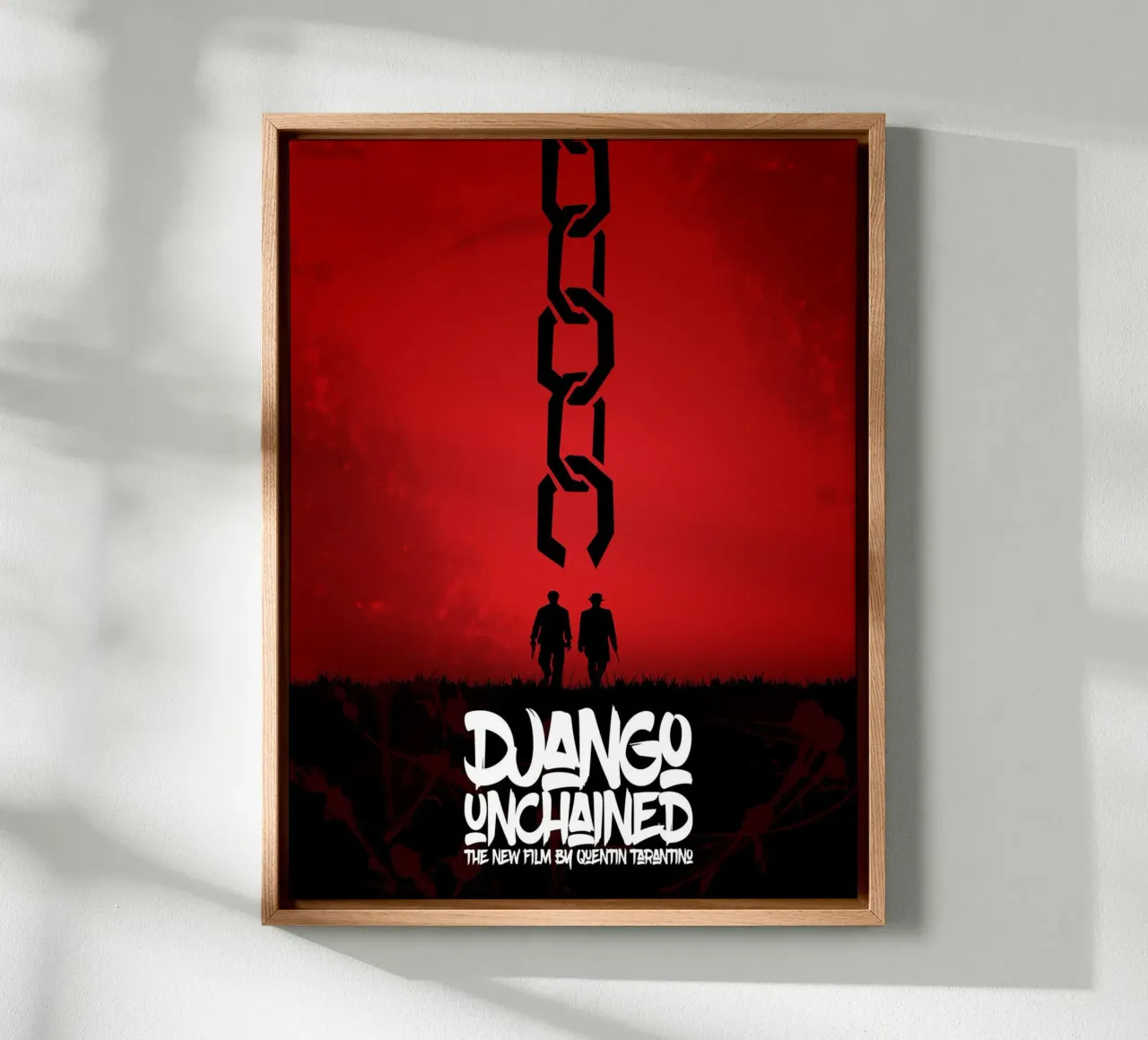 Django Unchained - Minimal - Tarantino Alternative toile avec Caisse américaine de Oscar Frazier