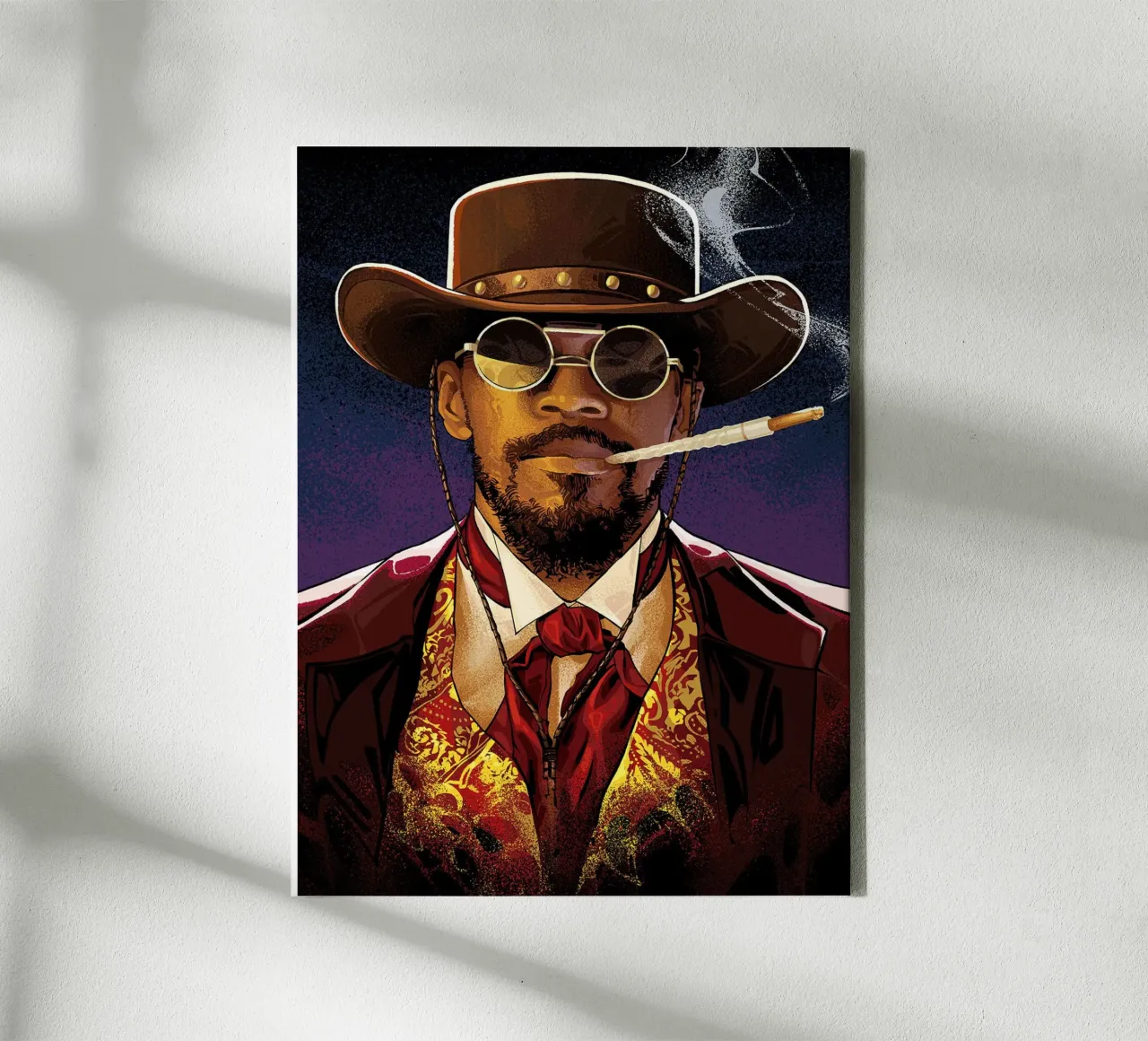 Django Unchained Leinwand mit Schattenfugenrahmen von Oscar Frazier