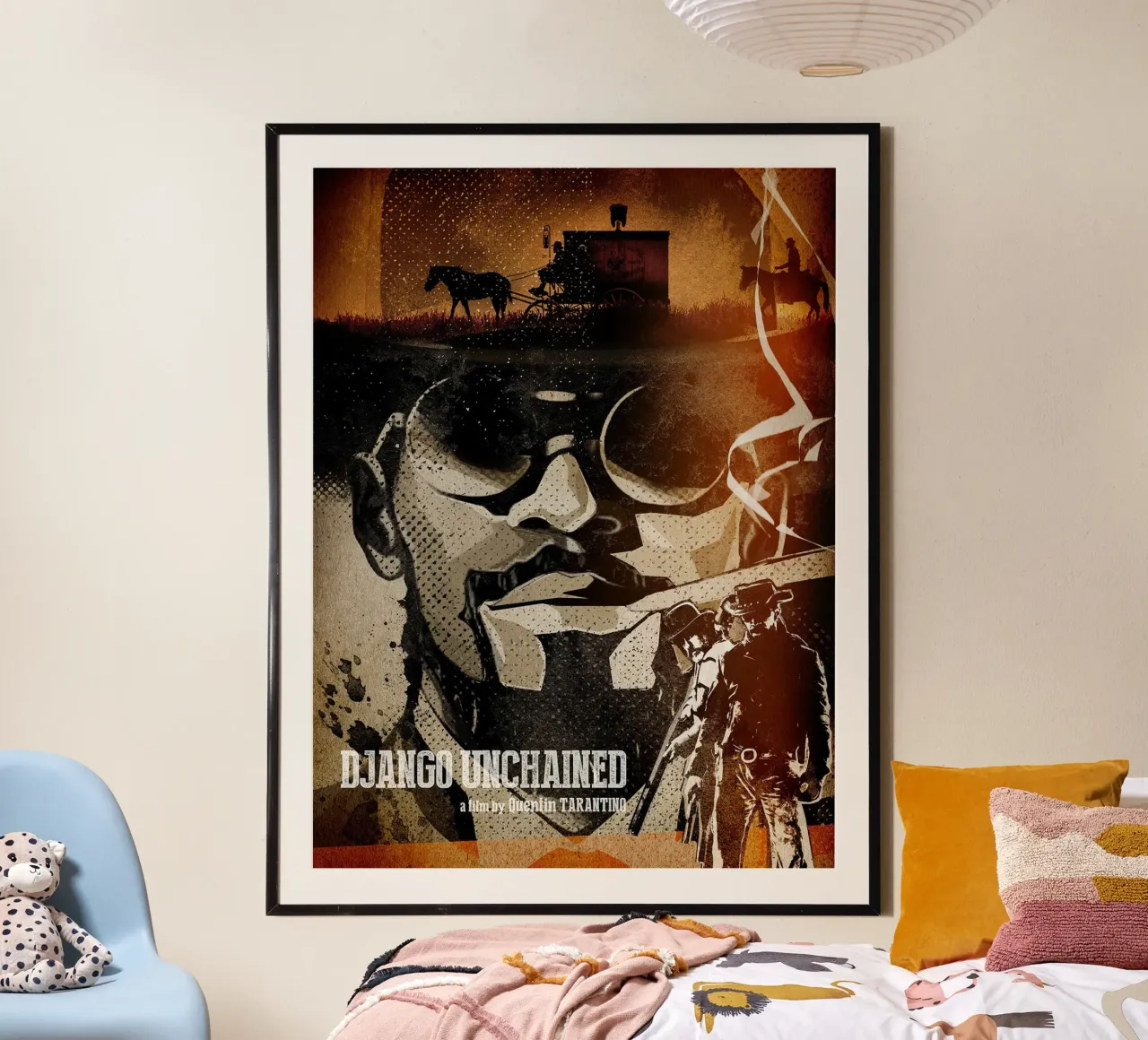 Django poster con telaio in alluminio da Oscar Frazier