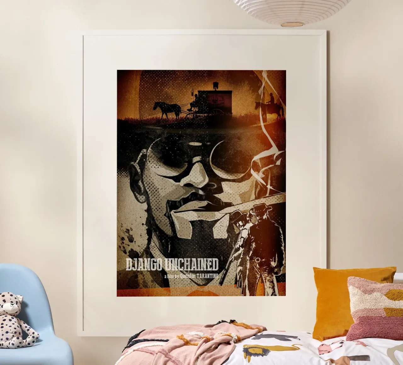 Django poster con telaio in alluminio da Oscar Frazier