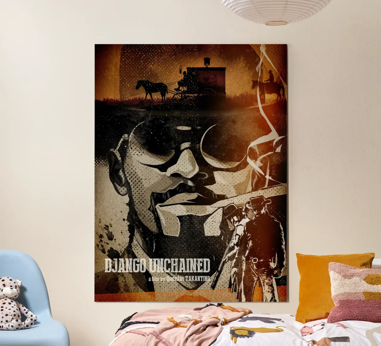 Django poster con telaio in alluminio da Oscar Frazier