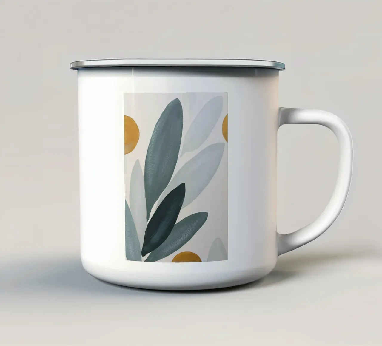 draw line leave tazza in smalto da melts