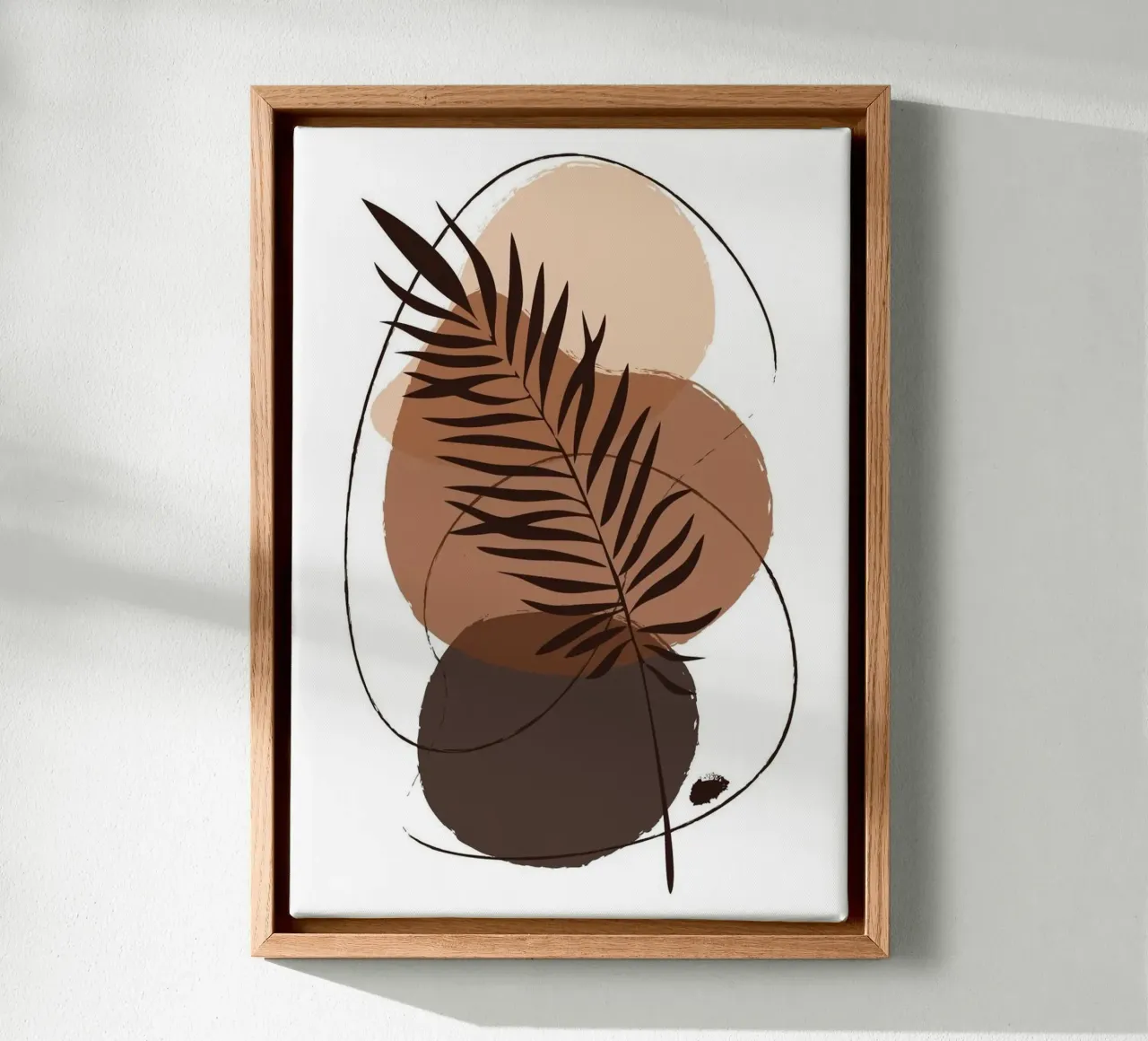 brown shape line canvas met Baklijst van hamily