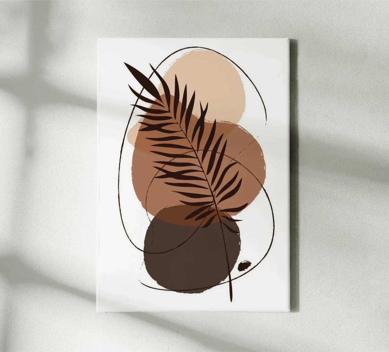 brown shape line canvas met Baklijst van hamily