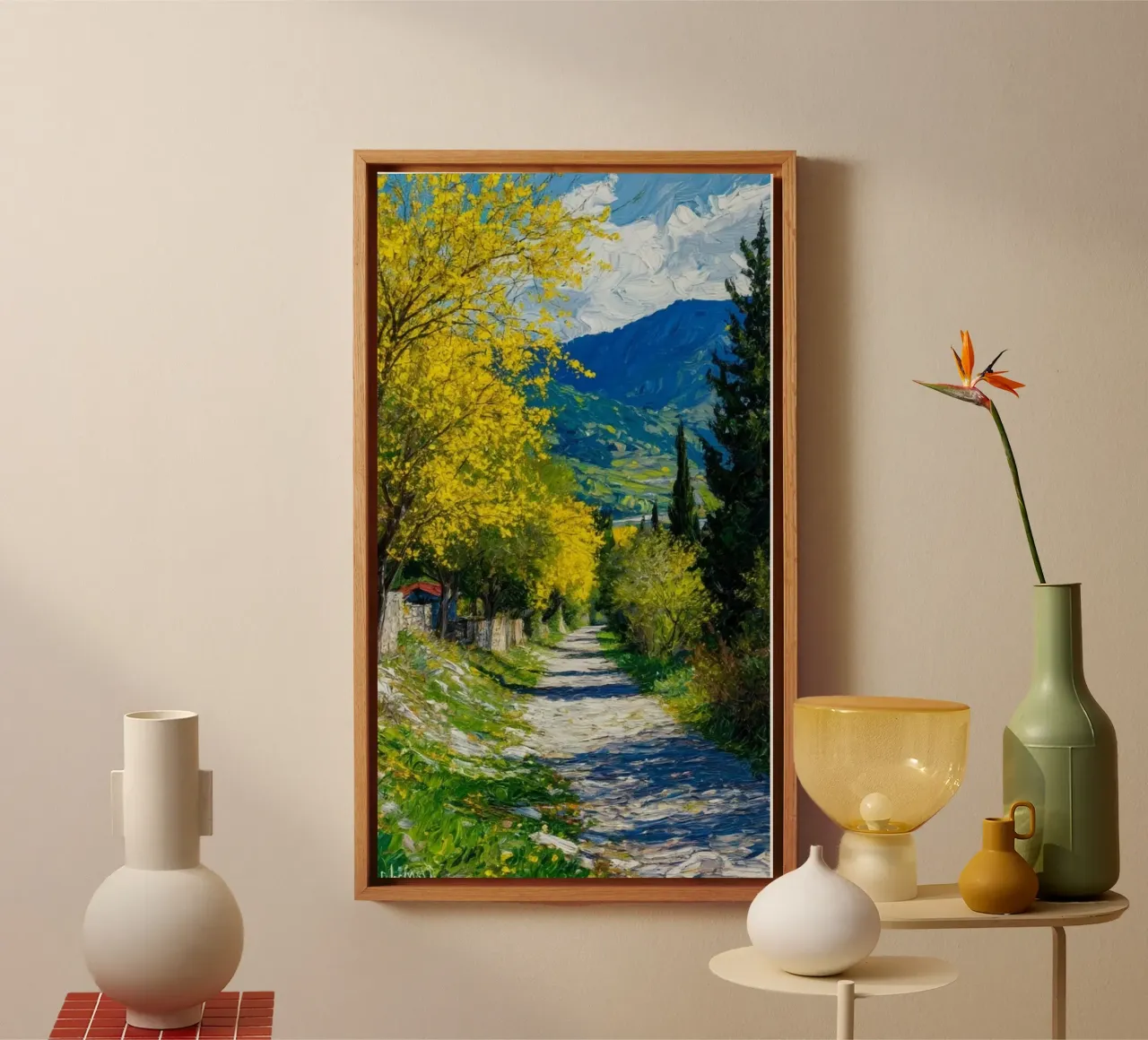 line road shadow tela con Cornice a cassetta da hamily