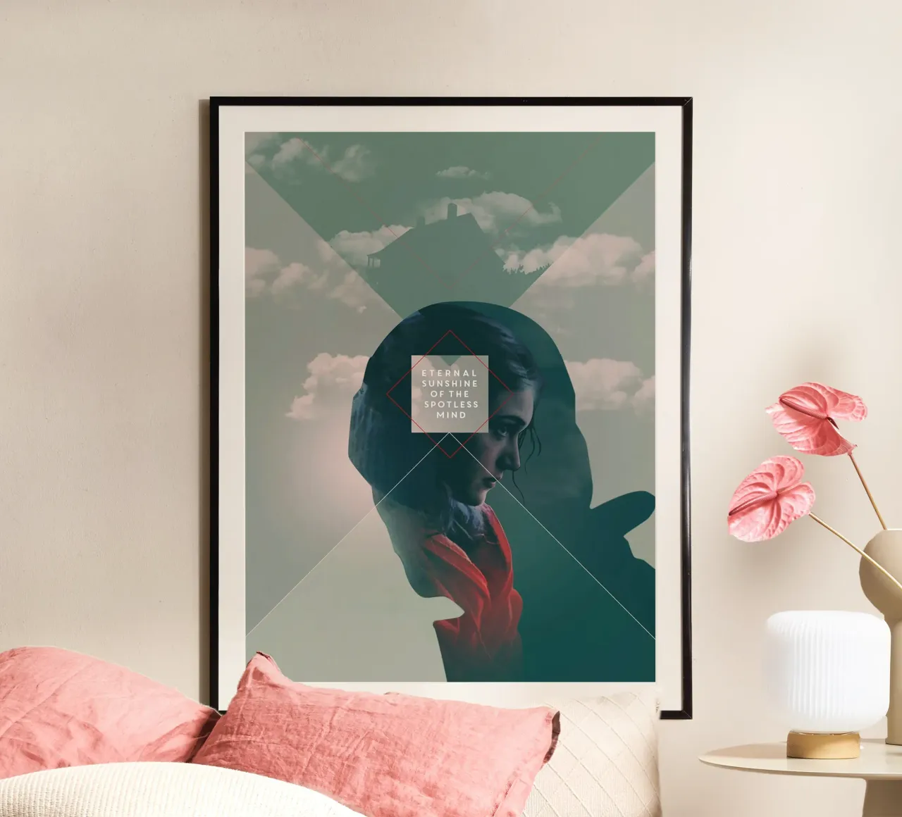L'eterno sole della mente senza macchia lV poster con telaio in legno da Oscar Frazier