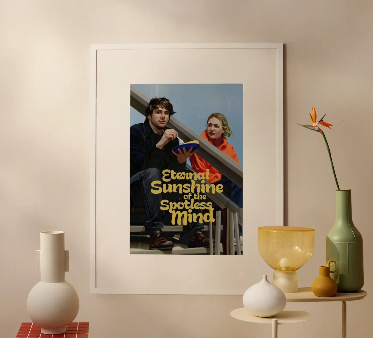 Eternal Sunshine of the Spotless Mind poster con telaio in legno da Oscar Frazier