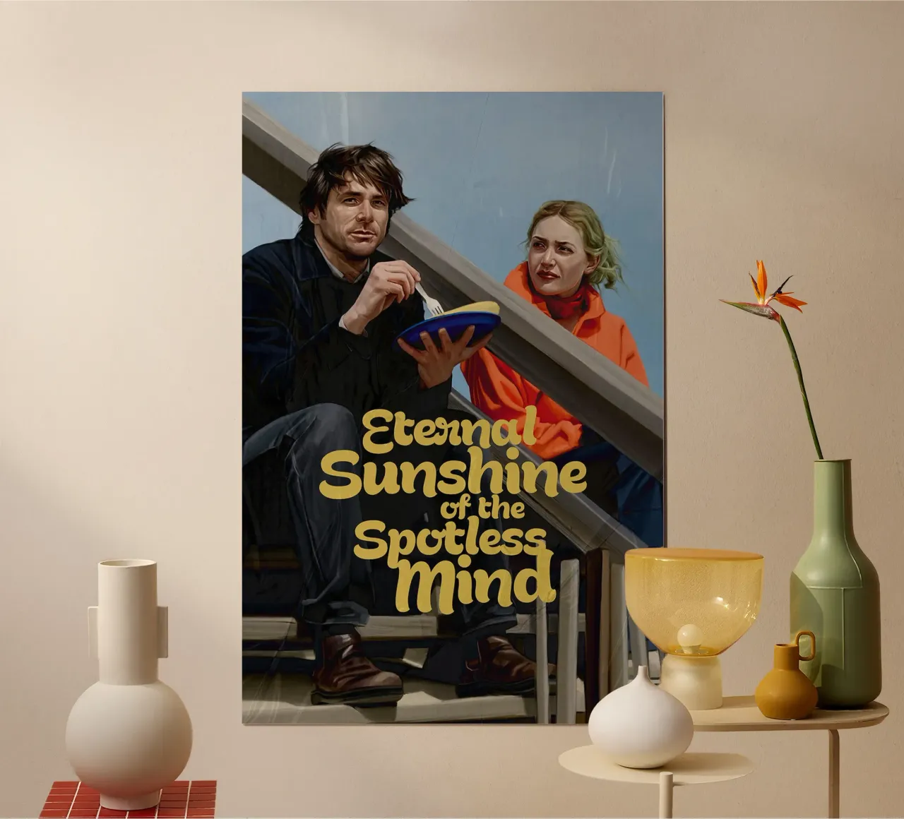 Eternal Sunshine of the Spotless Mind poster con telaio in legno da Oscar Frazier
