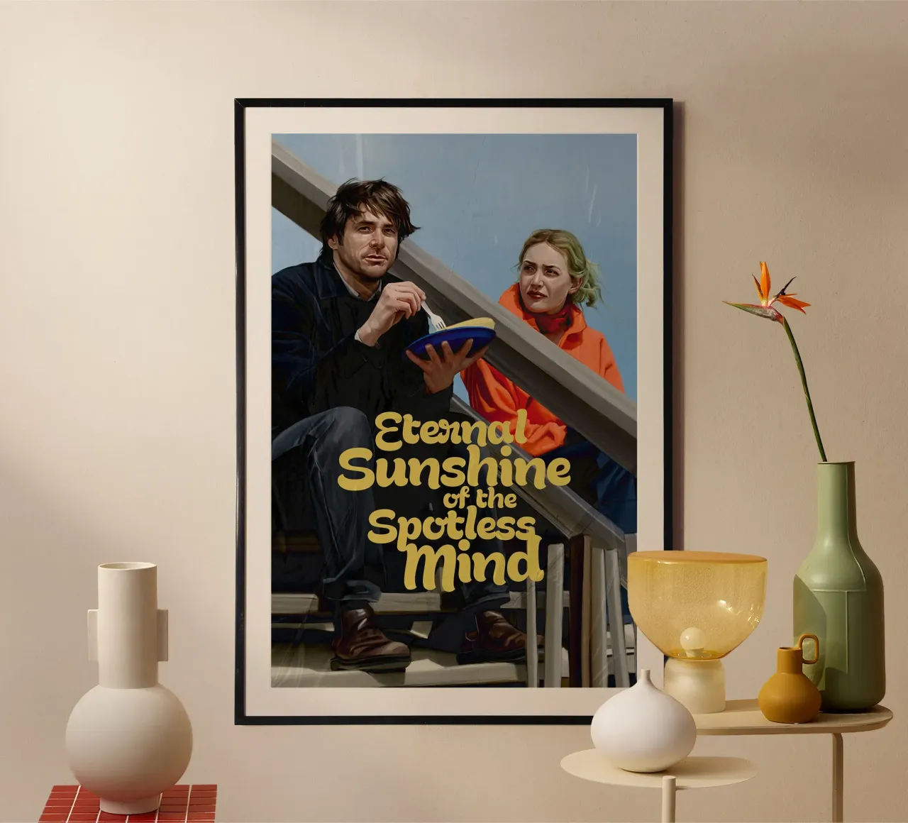 Eternal Sunshine of the Spotless Mind poster con telaio in legno da Oscar Frazier