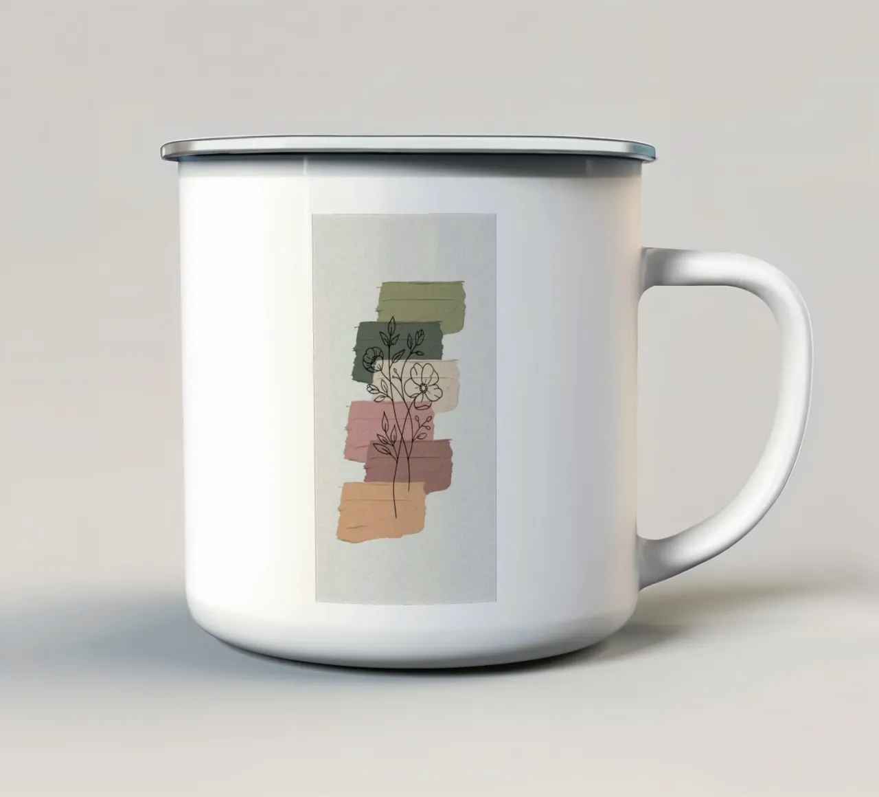 art colors and line flower tazza in smalto da melts