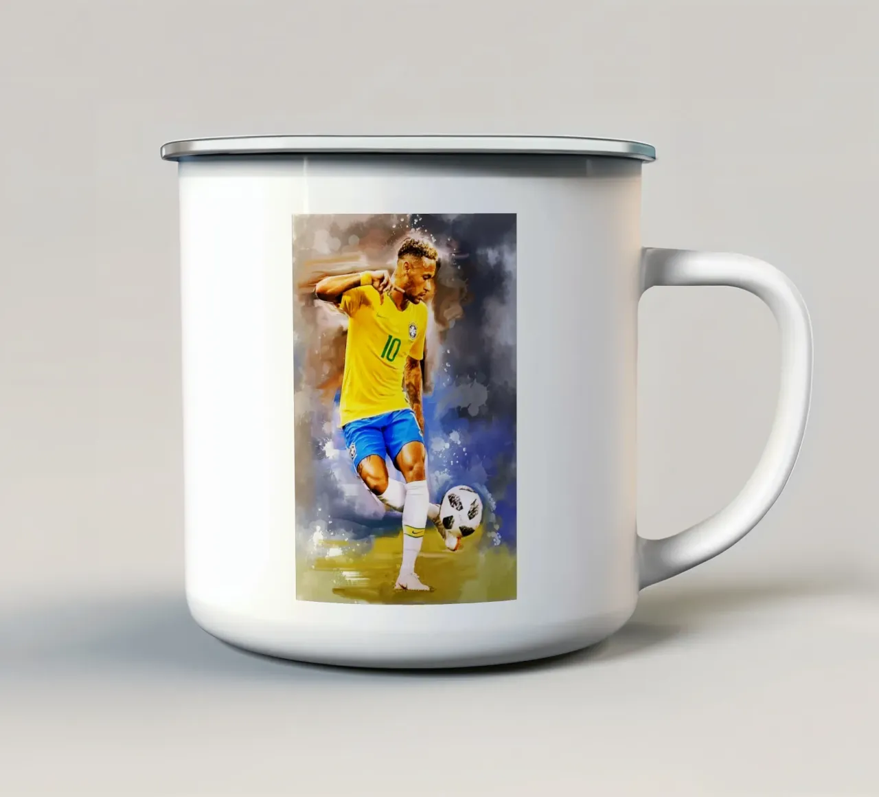 Controllo perfetto di Neymar tazza in smalto da Lembayung art