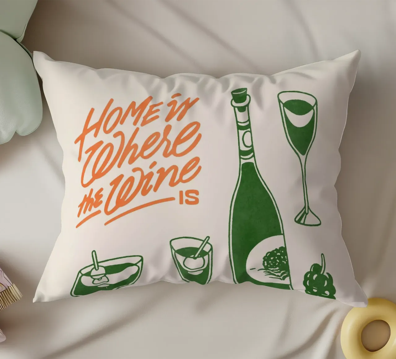 Home is where the wine is cuscino da illusthera