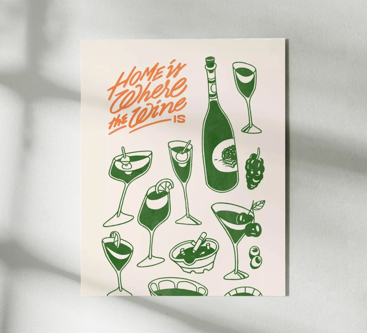 Home is where the wine is plexiglass da illusthera