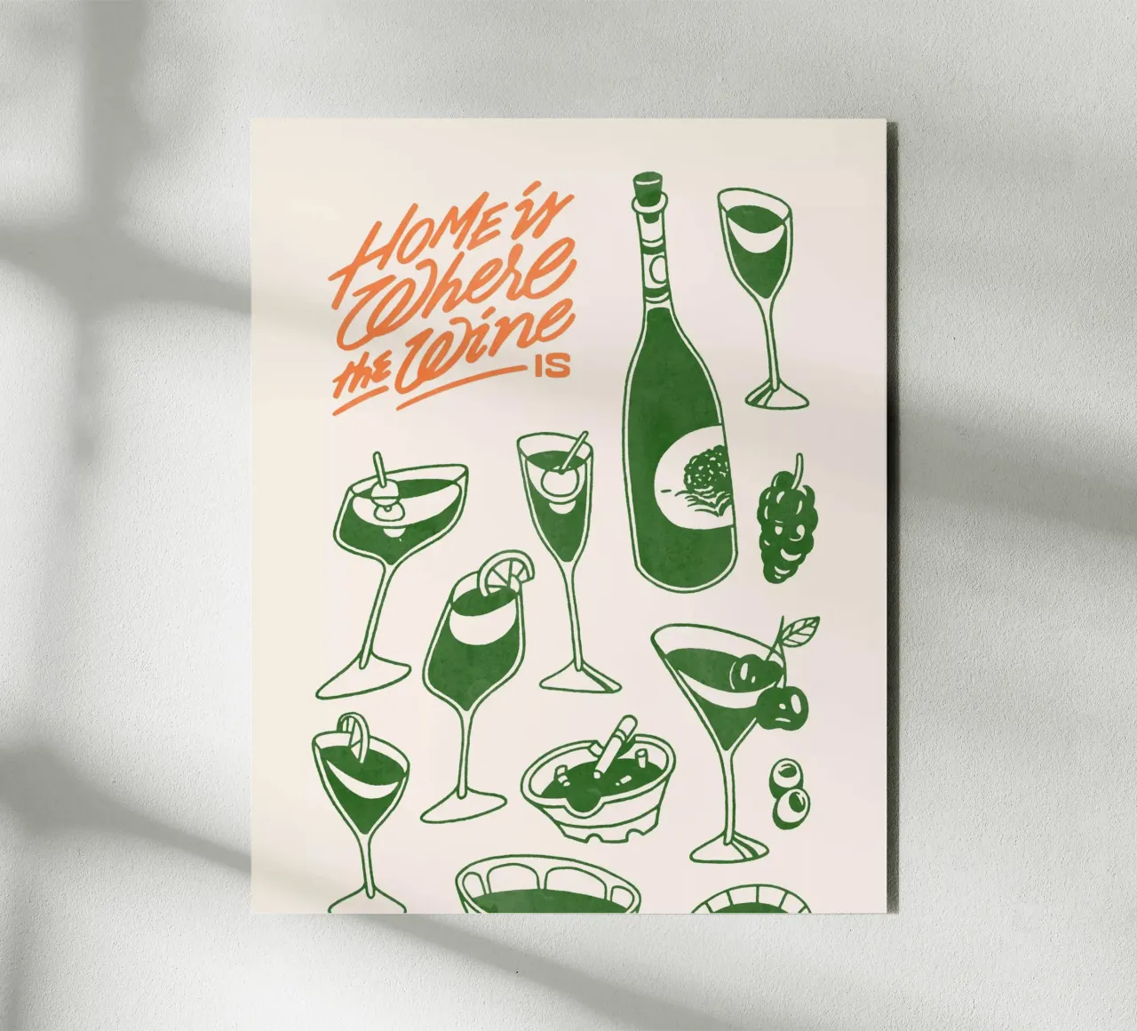 Home is where the wine is alluminio dibond da illusthera