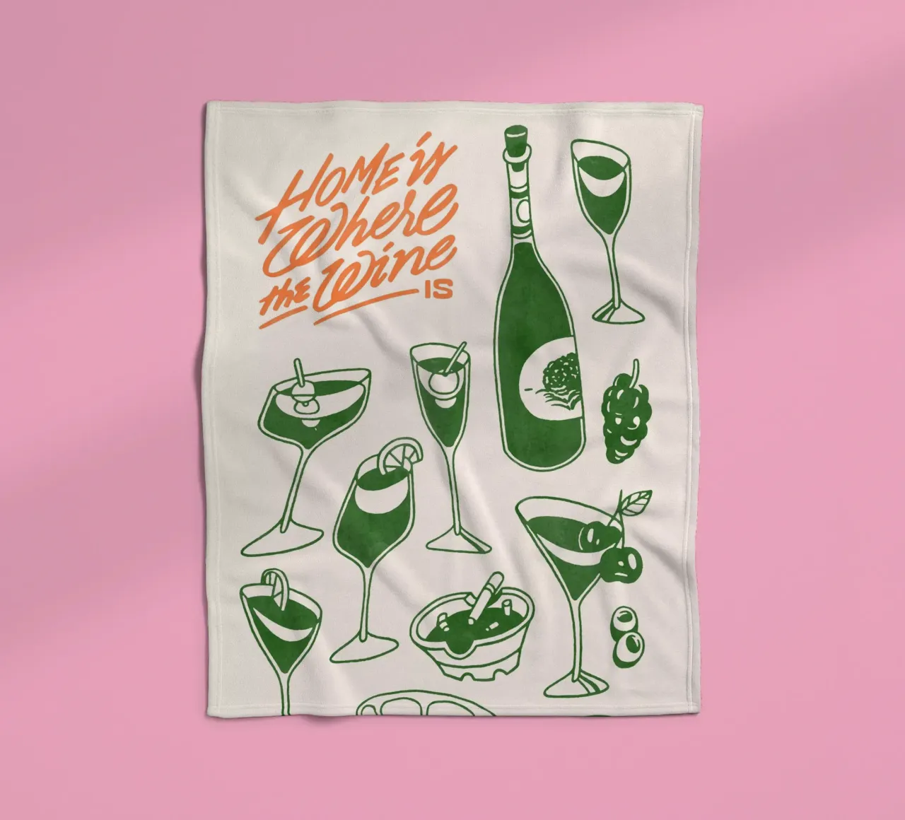 Home is where the wine is coperta in pile da illusthera