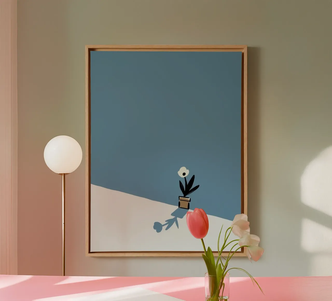 minimal vase tela con Cornice a cassetta da hamily