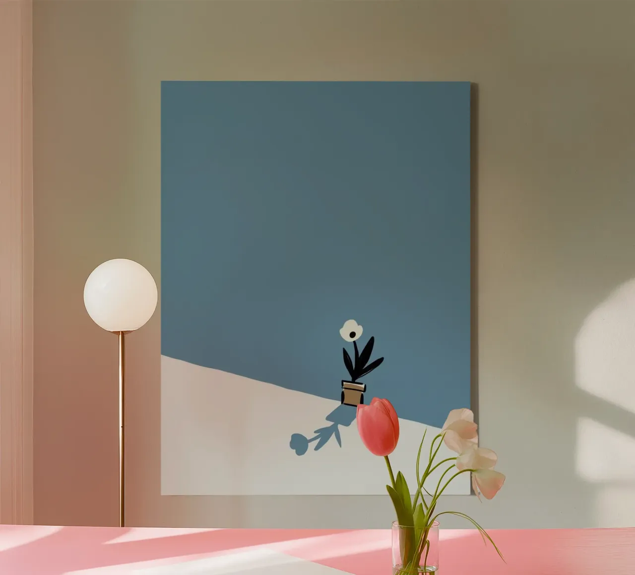 minimal vase tela con Cornice a cassetta da hamily