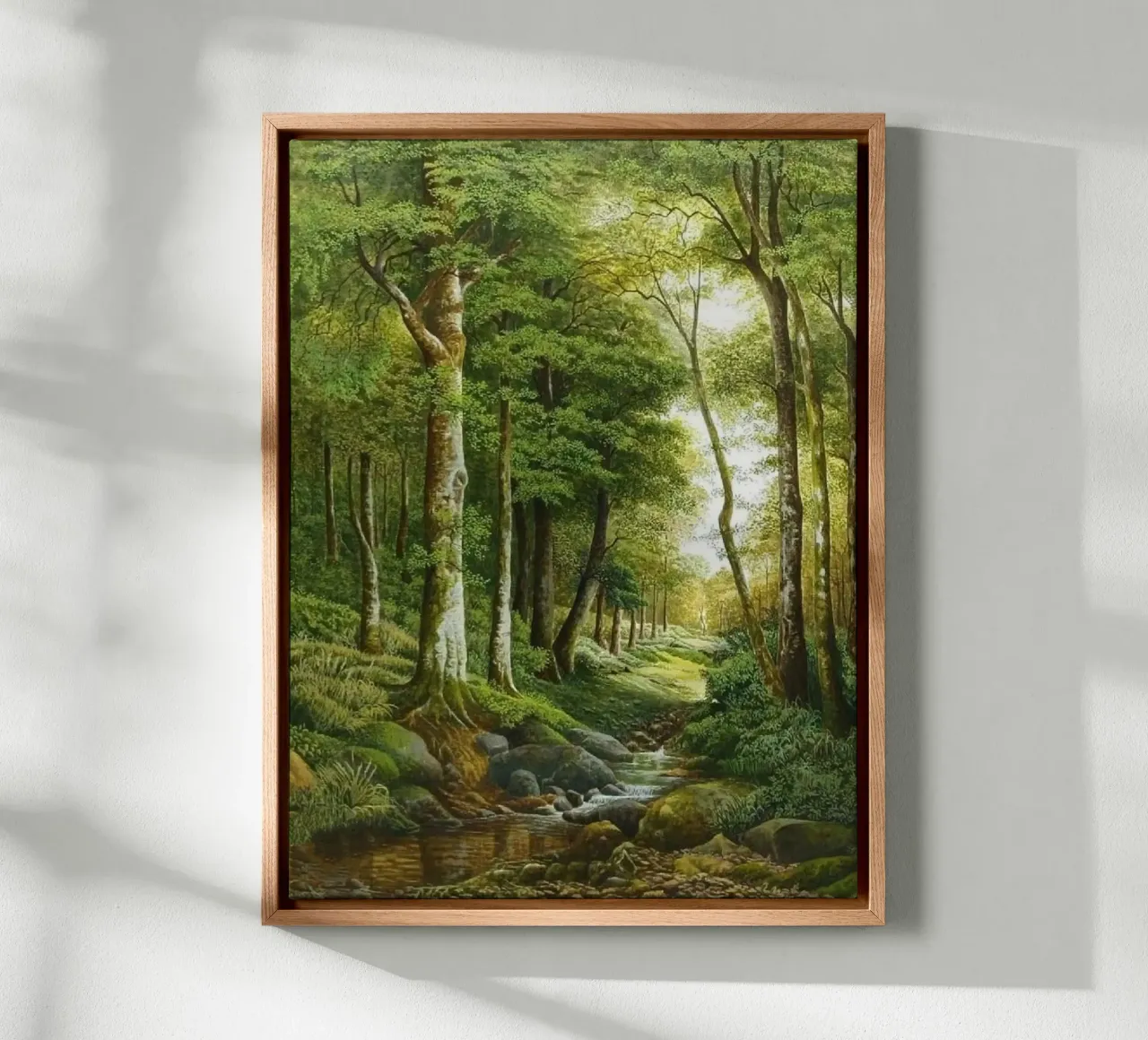 forest light tree tela con Cornice a cassetta da melts