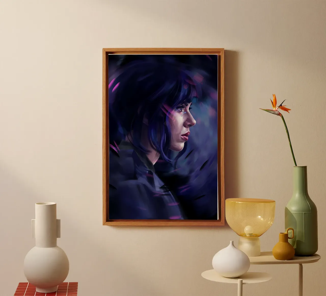 Ghost in the Shell di Dmitry Belov tela con Cornice a cassetta da Oscar Frazier