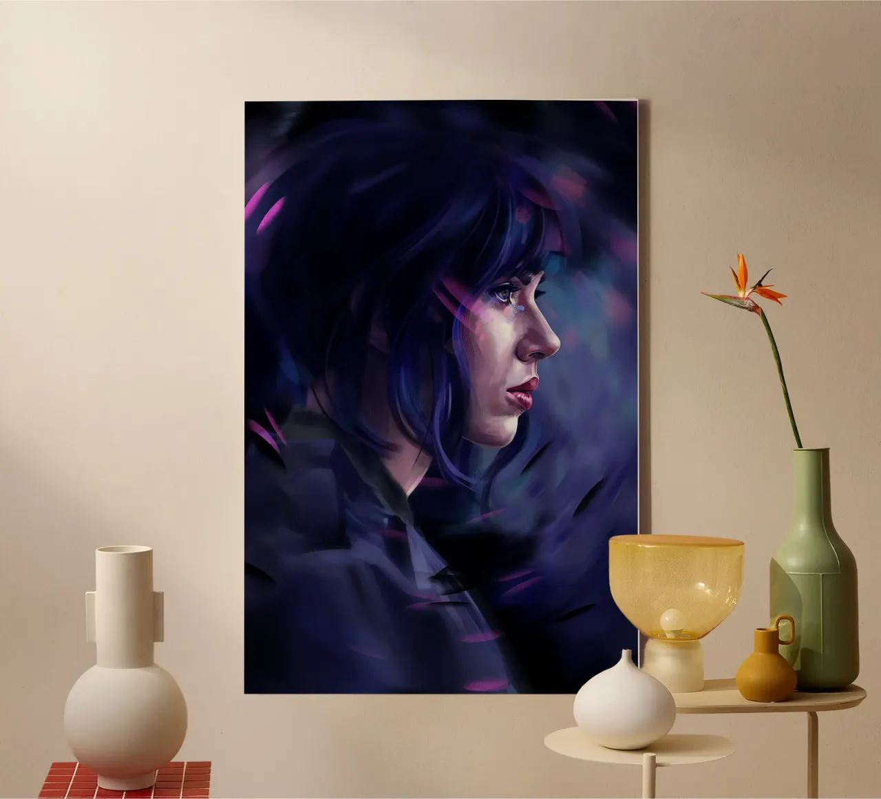 Ghost in the Shell di Dmitry Belov tela con Cornice a cassetta da Oscar Frazier