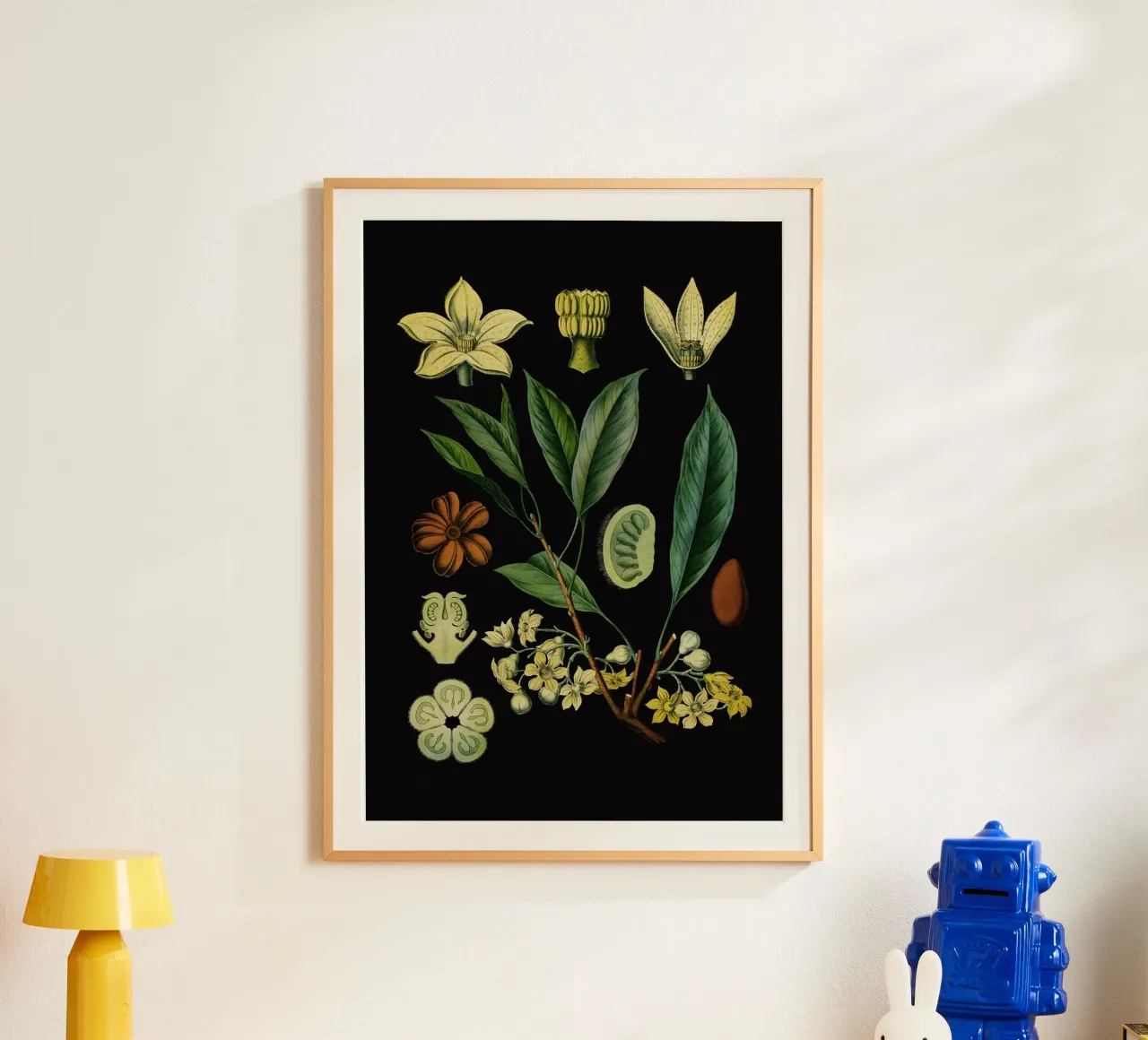 Vintage Bollmann 4 Kolabaum poster con telaio in legno da Vintage Print Collection