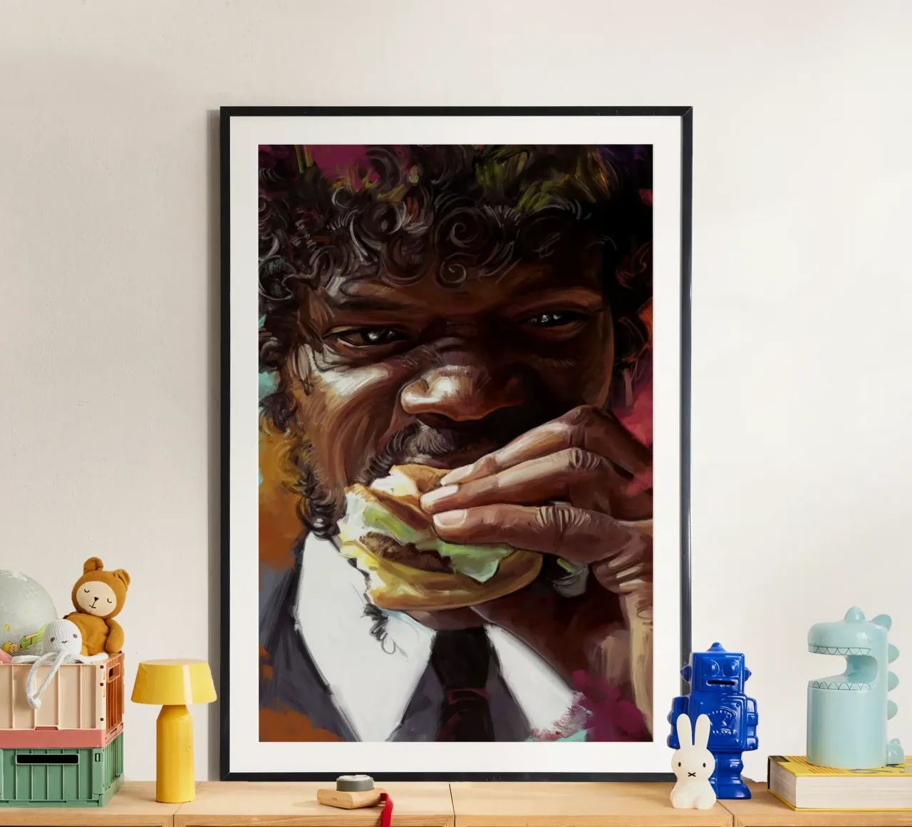 Jules Winnfield - Pulp Fiction poster con telaio in plastica da Oscar Frazier