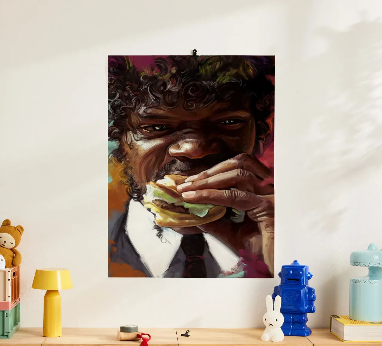Jules Winnfield - Pulp Fiction poster con telaio in plastica da Oscar Frazier