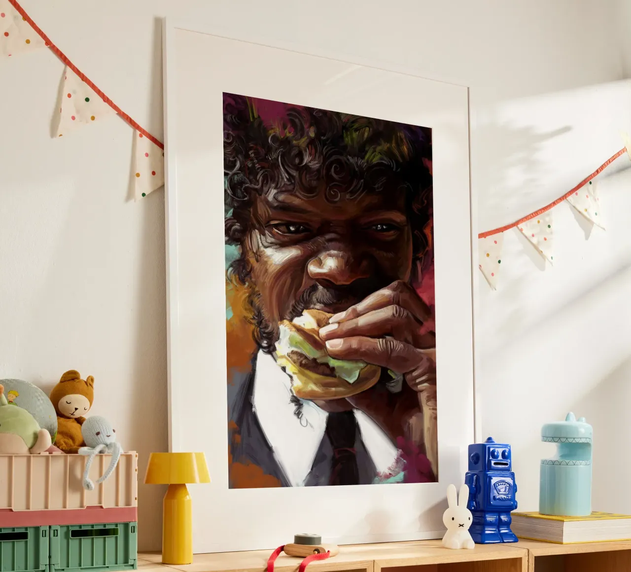 Jules Winnfield - Pulp Fiction poster con telaio in plastica da Oscar Frazier