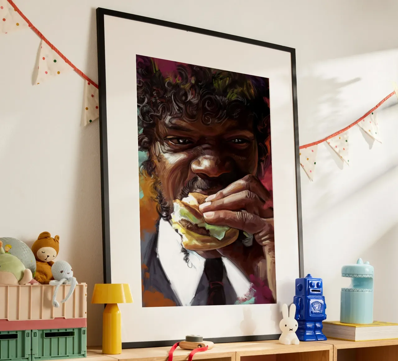 Jules Winnfield - Pulp Fiction poster con telaio in plastica da Oscar Frazier