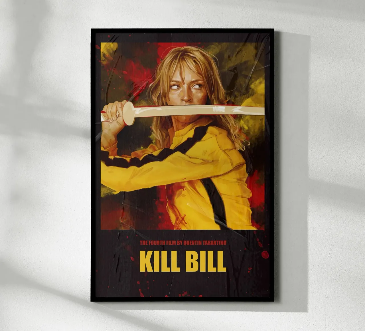 Kill Bill - Il quarto film di Quentin Tarantino poster con telaio in legno da Oscar Frazier