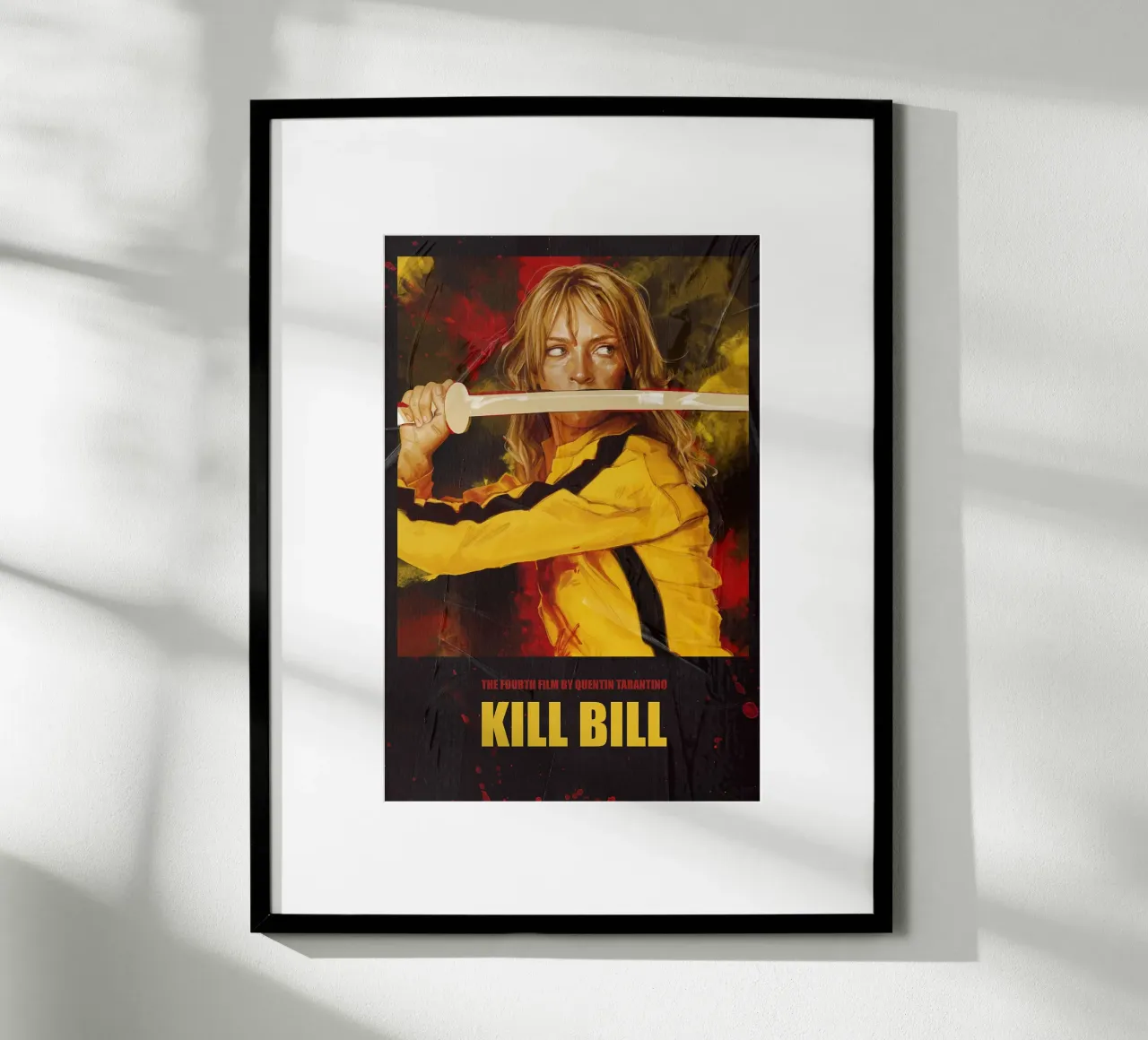 Kill Bill - Il quarto film di Quentin Tarantino poster con telaio in legno da Oscar Frazier