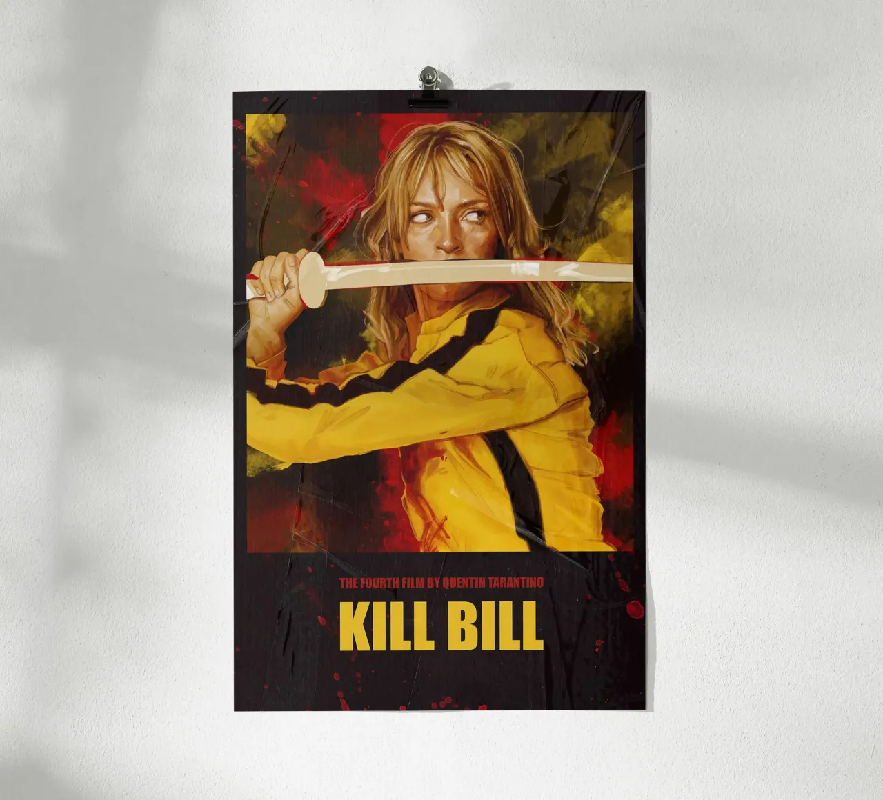 Kill Bill - Il quarto film di Quentin Tarantino poster con telaio in legno da Oscar Frazier