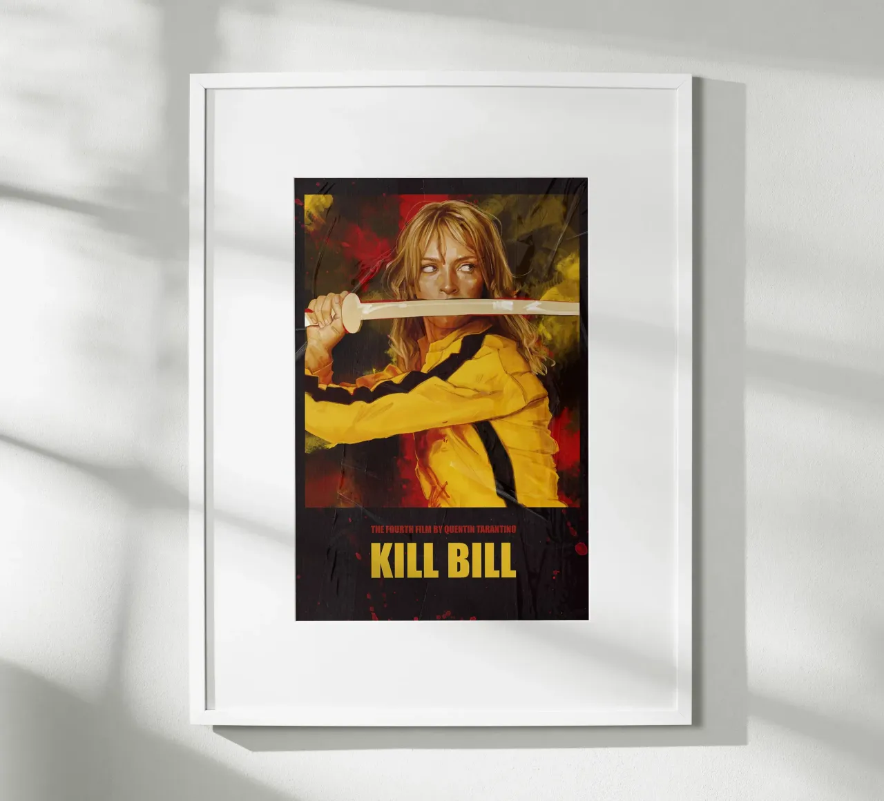 Kill Bill - Il quarto film di Quentin Tarantino poster con telaio in legno da Oscar Frazier