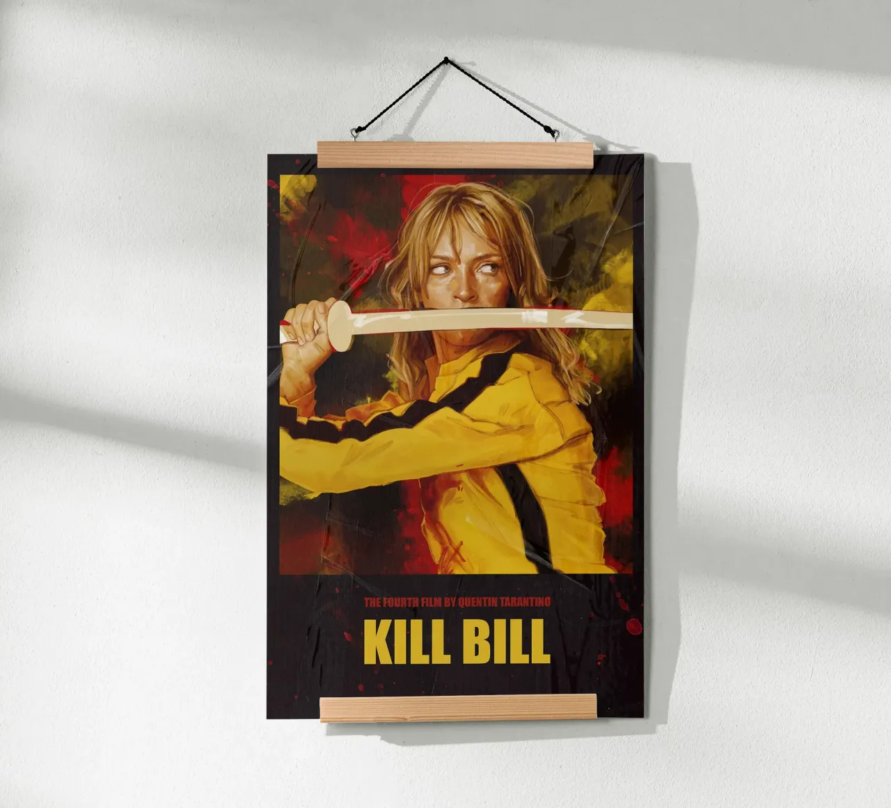 Kill Bill - Il quarto film di Quentin Tarantino poster con telaio in legno da Oscar Frazier