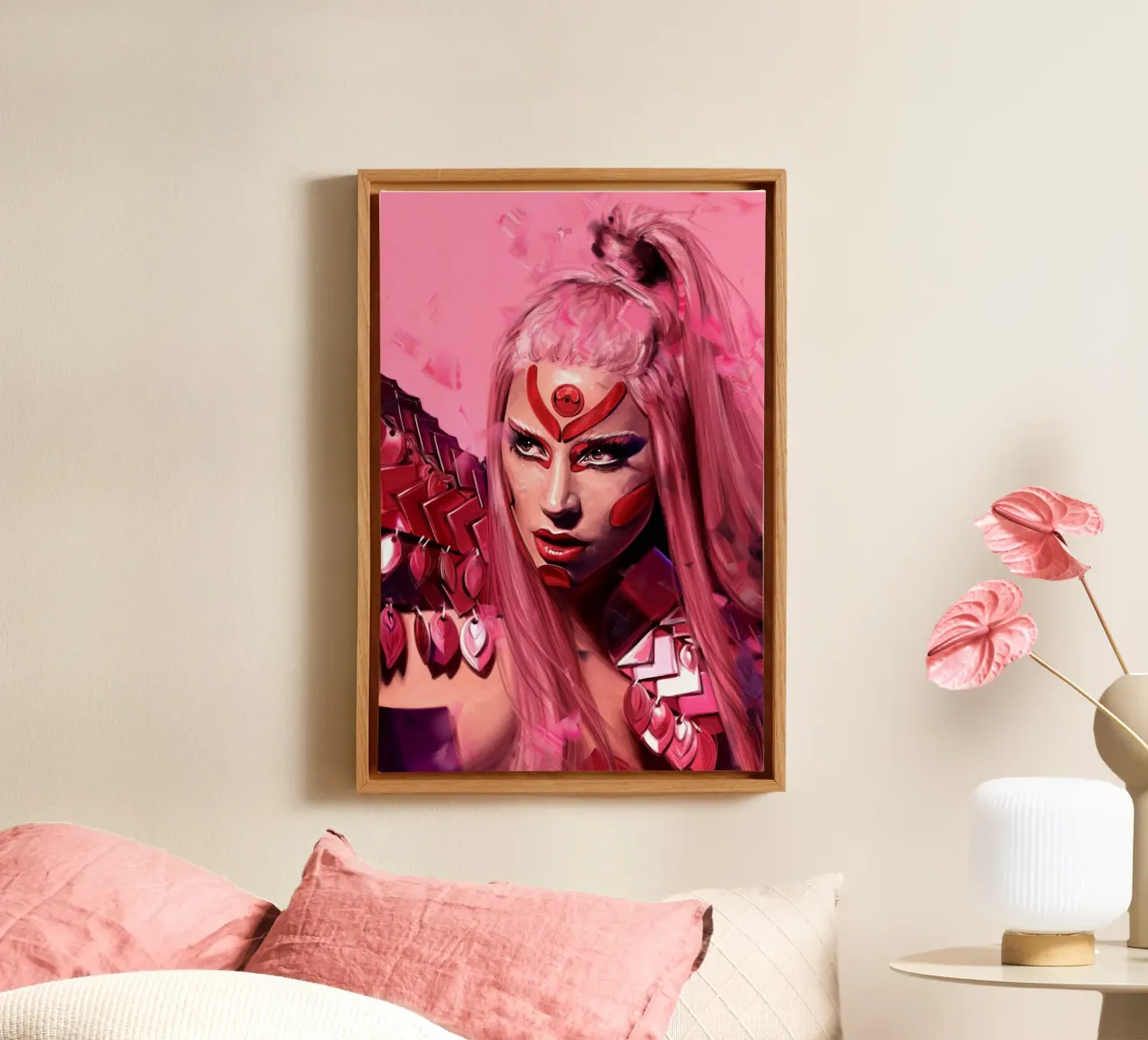 Lady Gaga di Dmitry Belov tela con Cornice a cassetta da Oscar Frazier