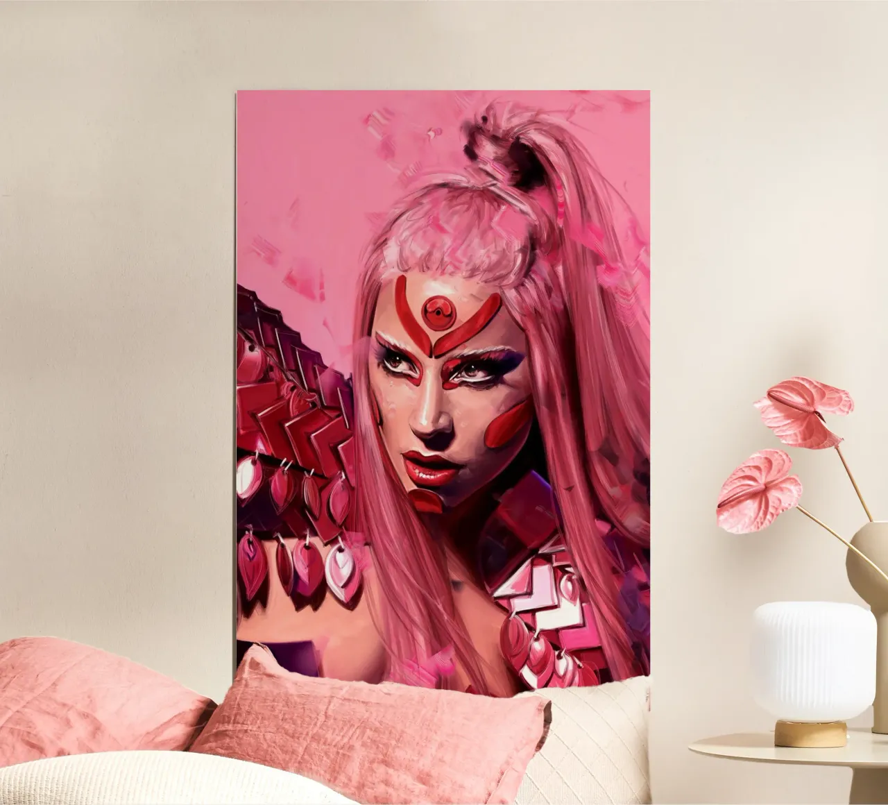 Lady Gaga di Dmitry Belov poster con telaio in plastica da Oscar Frazier