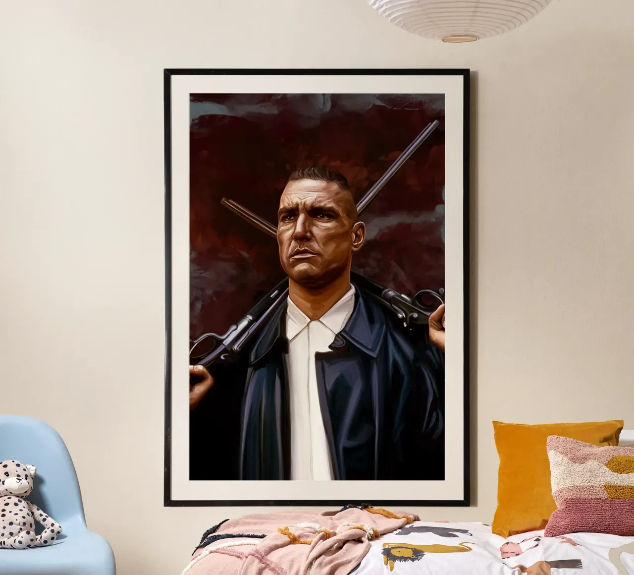Lock, Stock and Two Smoking Barrels poster con telaio in alluminio da Oscar Frazier