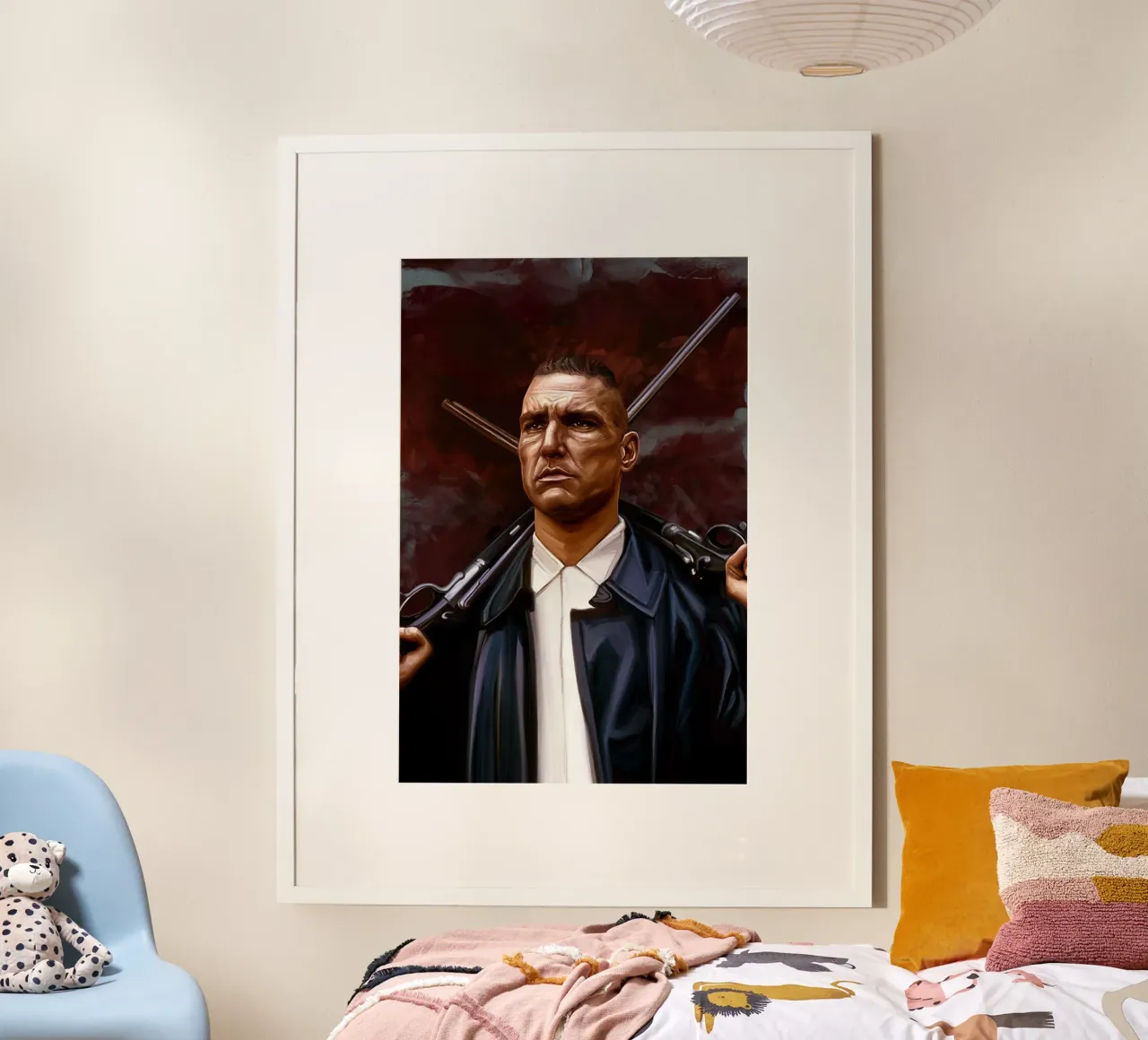 Lock, Stock and Two Smoking Barrels poster con telaio in alluminio da Oscar Frazier