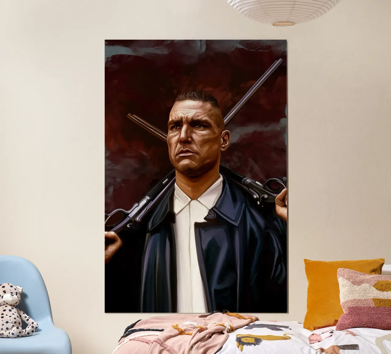 Lock, Stock and Two Smoking Barrels poster con telaio in alluminio da Oscar Frazier