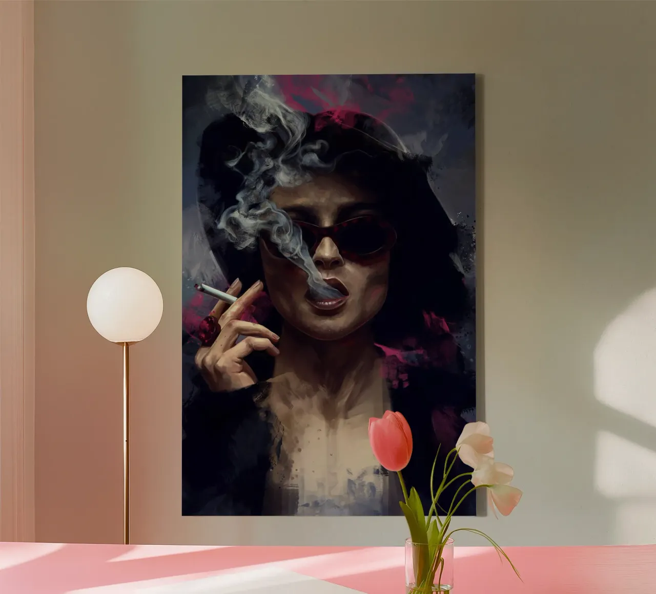 Marla by Dmitry Belov canvas with Floater frame by Oscar Frazier