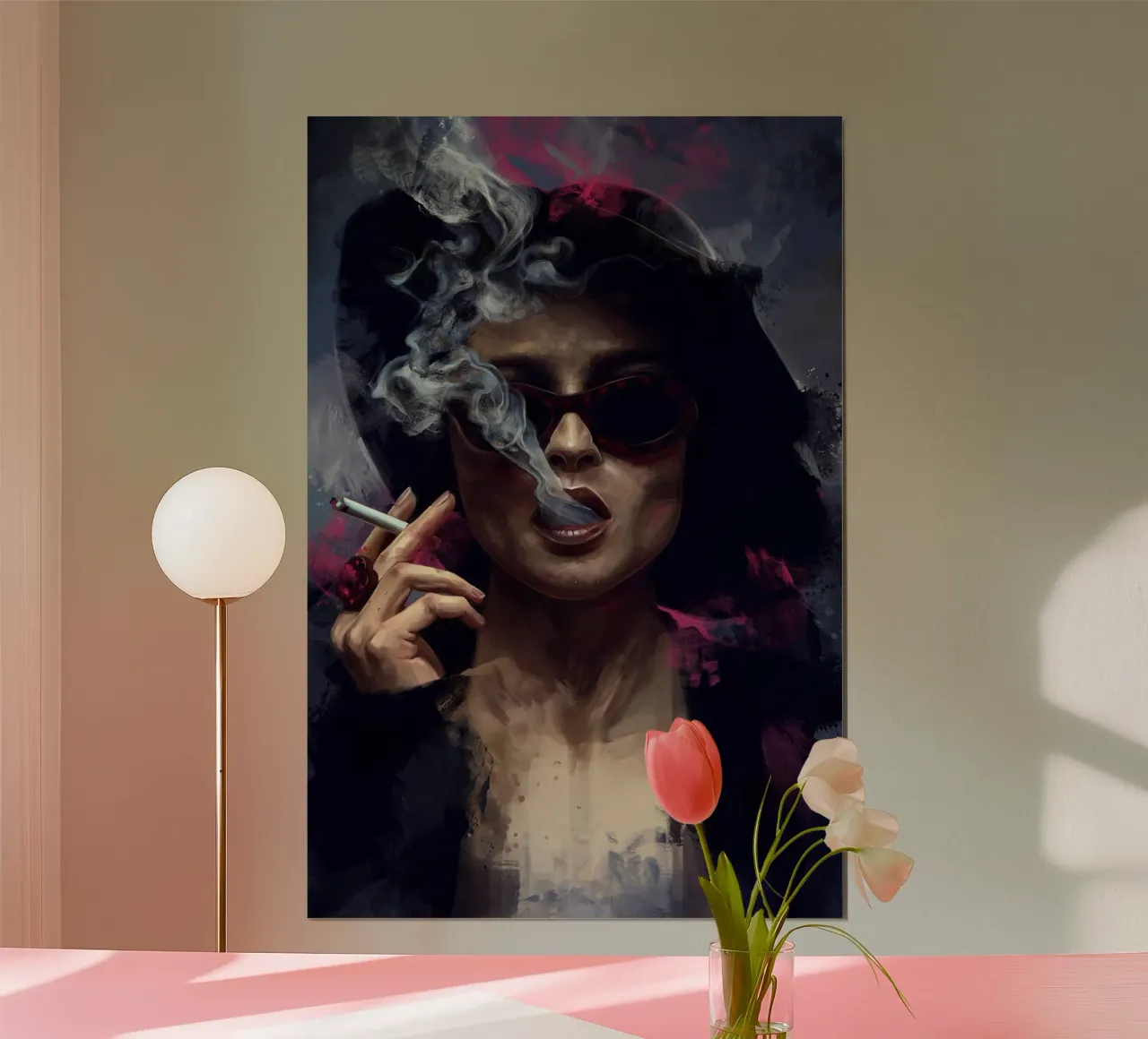 Marla di Dmitry Belov poster con telaio in legno da Oscar Frazier